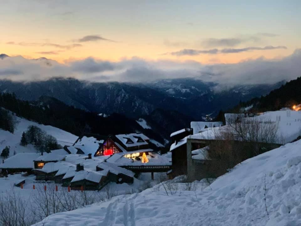 Pleine Nature Pied Pistes Piscine Chauffee 우스투 외부 사진